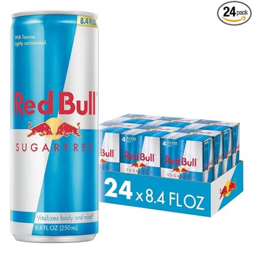 Red Bull Sugar Free Energy Drink, 8.4 Fl Oz, 24 Cans (6 Packs of 4)